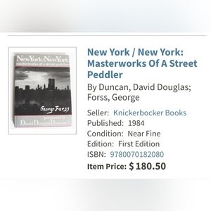 Masterworks of a street peddler by David Douglas Duncan and George forss.